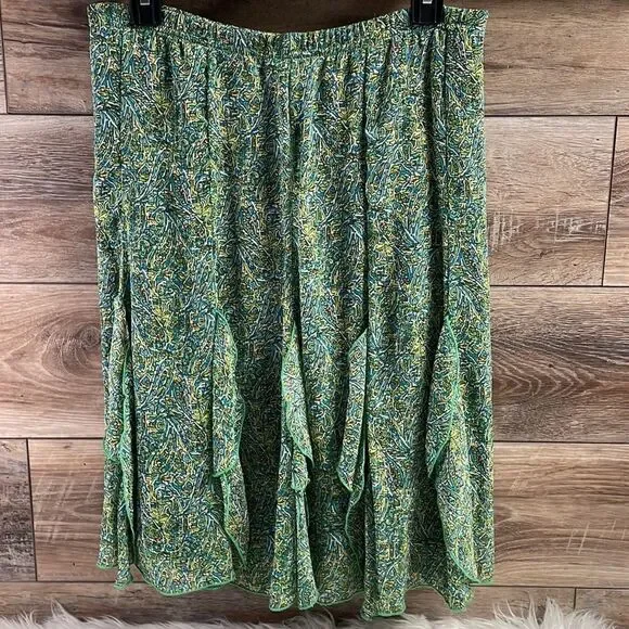 CounterParts Ladies Above Knee Skirt Flowy Ruffled Bottom, Size S - Picture 5 of 8